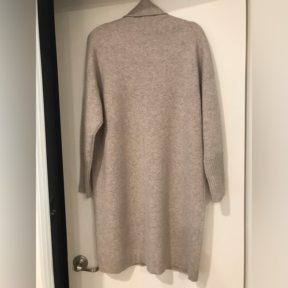 NEW!NORDSTROM SIGNATURE Long Sleeve 95% Cashmere Sweater Dress Tan SZ L - Picture 14 of 14